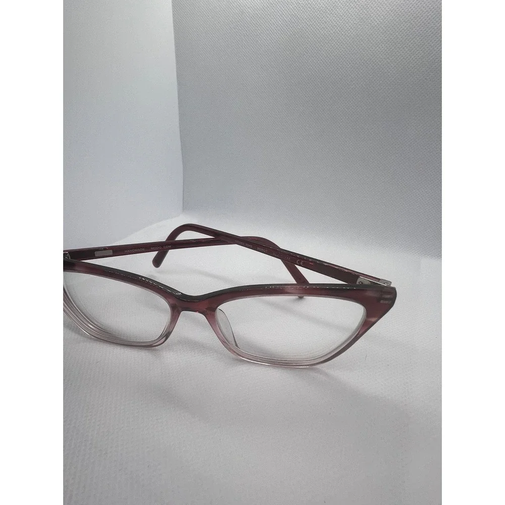 MODO BERGT Model 6546 Handmade‎ Burgundy Pink Cat Eye Eyeglasses Frames Women